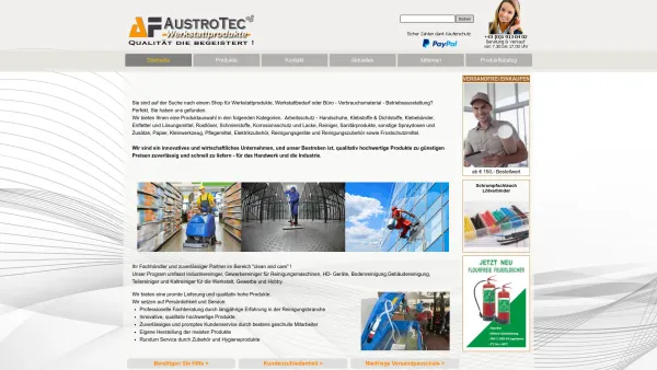 Website Screenshot: Austrotec Werkstattprodukte - Austrotec Werkstattprodukte und Industriebedarf für Gewerbe Industrie - Date: 2023-06-15 16:02:34