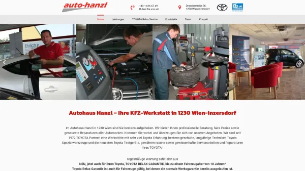 Website Screenshot: Ing. Erwin Hanzl - Autohaus Hanzl – Ihre KFZ-Werkstatt in 1230 Wien-Inzersdorf - Date: 2023-06-22 12:13:11
