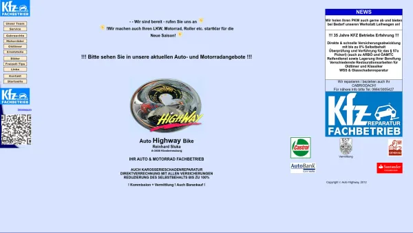 Website Screenshot: Auto Highway - Auto-Highway Ihr KFZ Betrieb in Klosterneuburg bei Wien - Gebrauchtwagen - KFZ-Handel - Date: 2023-06-22 12:13:11