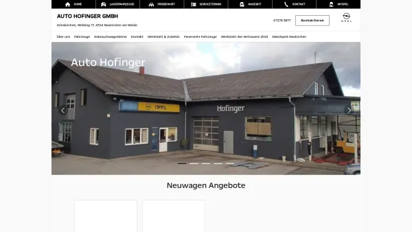 Website Screenshot: Auto Hofinger GmbH - AUTO HOFINGER - Date: 2023-06-14 10:38:53