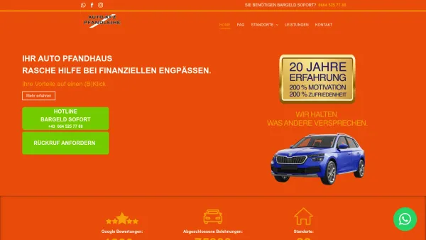 Website Screenshot: AA AUTOPFANDLEIHE GmbH AUTOPFANDLEIHE IN LINZ - A B - AUTOBELEHNUNG Häfner GmbH – Fahrzeug beleihen - Date: 2023-06-22 12:13:11
