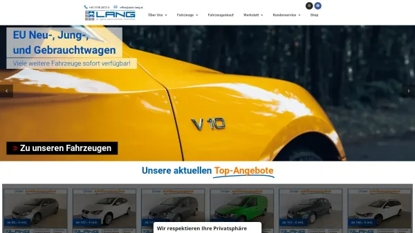 Website Screenshot: Autohaus Lang GmbH - Autohaus Lang GmbH - Autohaus Lang GmbH - Date: 2023-06-26 10:26:08