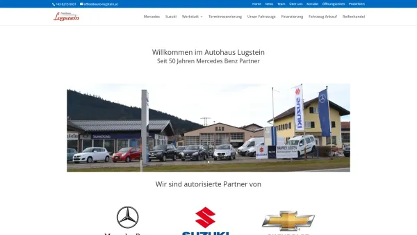 Website Screenshot: Manfred Lugstein e.U. Autohaus - Autohaus Lugstein | Mercedes Benz | Suzuki | Chevrole | günstig Reifen | Reifenhandel | Unfallreparaturen - Date: 2023-06-15 16:02:34