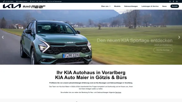 Website Screenshot: Walter Maier GmbH bei AUTO-MAIER Götzis - Kia Auto Maier Götzis & Bürs - Autohaus in Vorarlberg - Date: 2023-06-22 12:13:11