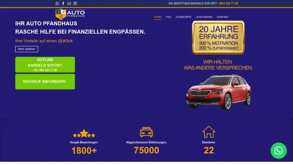 Website Screenshot: AB AUTOBELEHNUNG HÄFNER GmbH AUTO-PFANDHAUS IN WIEN 5 - AUTOBELEHNUNG Häfner GmbH - Bargeld sofort - Date: 2023-06-22 12:13:11