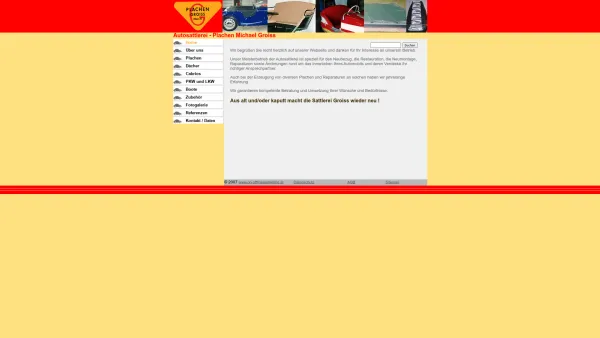 Website Screenshot: Autosattlerei und Plachenerzeugung Michael Groiss - Autosattlerei Groiss in Wien | Sattlerei Reparatur und Erzeugung | Autosattler Simmering - Date: 2023-06-14 10:38:07