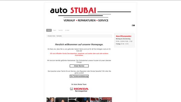 Website Screenshot: Auto Stubai - Hofer Klaus - Auto Stubai - Date: 2023-06-22 12:13:11