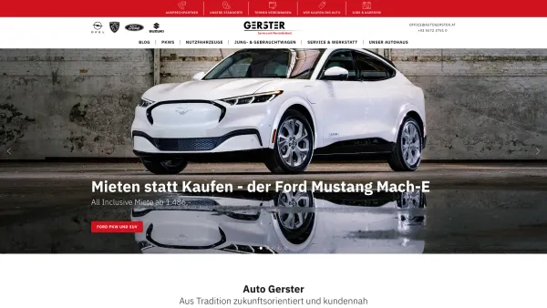 Website Screenshot: Auto Gerster GmbH Dornbirn Felkdirch Bludenz Lustenau - Auto Gerster in Dornbirn, Bludenz und Koblach - Date: 2023-06-22 15:00:10