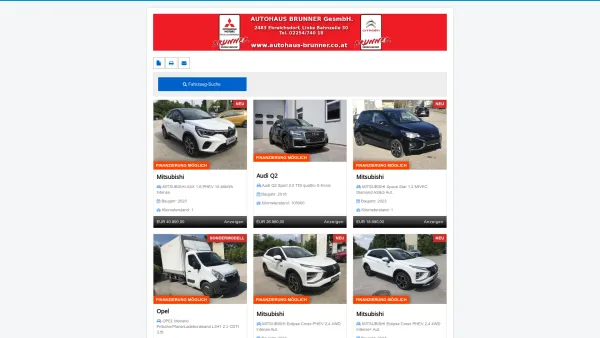 Website Screenshot: Autohaus Brunner St. Florian bei Linz - Unsere Fahrzeuge - Date: 2023-06-22 15:00:10