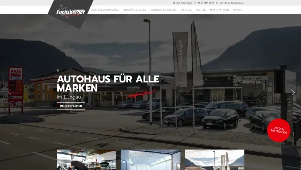 Website Screenshot: Autohaus Fuchsberger GmbH&CoKG - Autohaus Fuchsberger - Ihre Fachwerkstätte für alle Marken im Lungau - Date: 2023-06-22 15:00:10