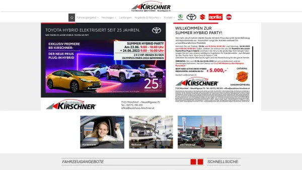 Website Screenshot: Autohaus Kirschner - Startseite - Autohaus Kirschner GmbH - Date: 2023-06-22 15:00:10