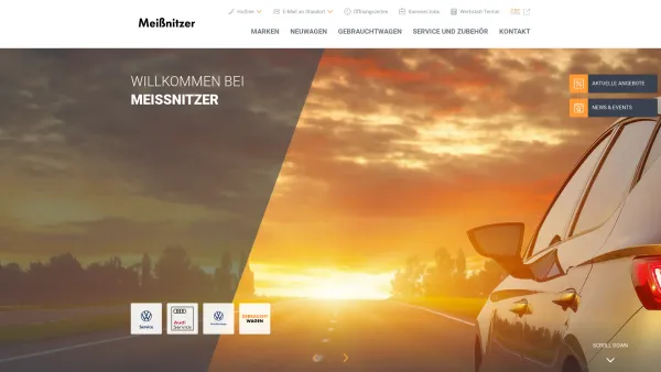 Website Screenshot: Meißnitzer Gesellschaft mit beschränkter VW-Österreich - Meißnitzer Gesellschaft mbH - Date: 2023-06-15 16:02:34