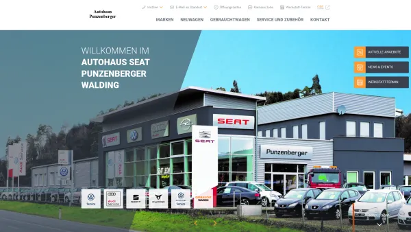 Website Screenshot: Autohaus Punzenberger Ges.m.b.H. SEAT GEBWSEAT - Willkommmen im Autohaus Punzenberger - Date: 2023-06-14 10:38:55