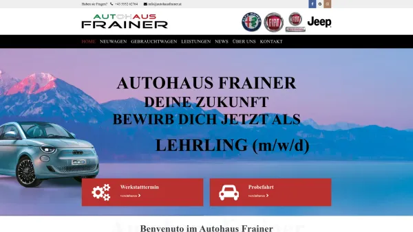 Website Screenshot: Frainer-Kfz. Handel u. Reparatur Gesellschaft Autohaus Frainer - Home - Autohaus Frainer - Date: 2023-06-22 15:00:10