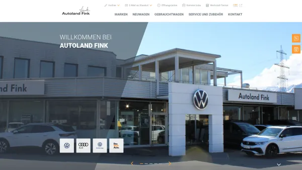Website Screenshot: Autoland Fink VW VWLNF AUDI WELTAUTO - Autoland Fink GmbH - Date: 2023-06-22 15:00:10