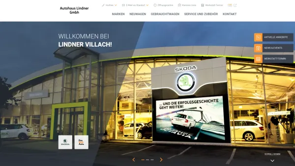 Website Screenshot: Auto Import-Exp.Lindner GesmbH - ŠKODA Lindner - Date: 2023-06-15 16:02:34