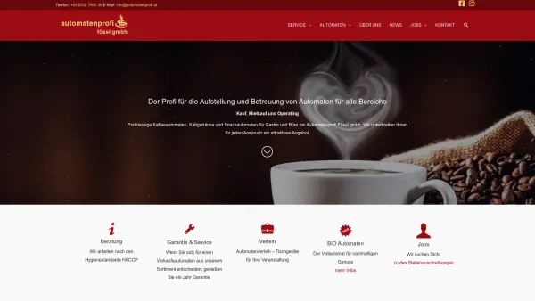 Website Screenshot: Josef Automatenprofi Unterland Wörgl Austria - Automatenprofi Fössl GmbH Kaffeeautomaten Getränkeautomaten - Date: 2023-06-22 15:00:10