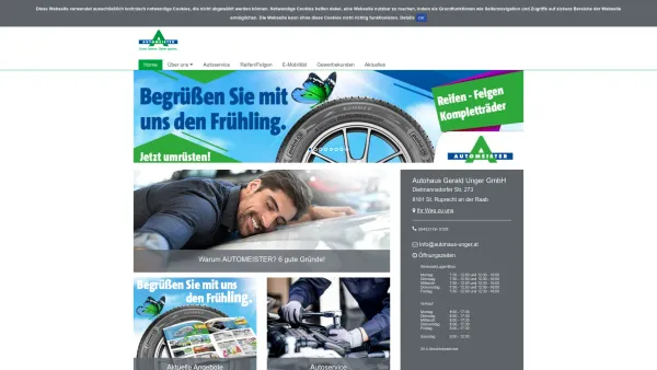 Website Screenshot: Kfz-Werkstätte Josef Unger - Autohaus Gerald Unger GmbH - Ihr Automeister vor Ort - Date: 2023-06-14 10:38:55