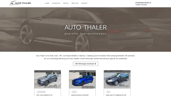 Website Screenshot: Auto Thaler GmbH Abtenau Salzburg Gebrauchtfahrzeuge - Auto Thaler - geprüfte Gebrauchtwagen in Abtenau / Salzburg - Date: 2023-06-22 12:13:11