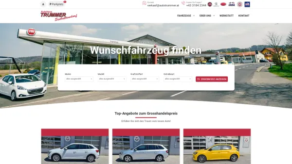 Website Screenshot: Autohaus Trummer - Josef Trummer Autohandels Ges.m.b.H &#8211; Fiat Peugeot Microcar in Wolfsberg - Date: 2023-06-22 12:13:11