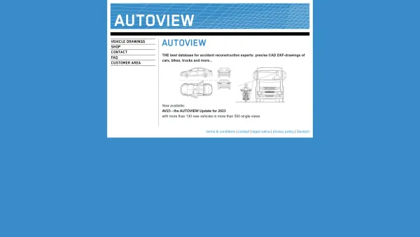 Website Screenshot: AUTOVIEW Datenbank für Fahrzeugansichten - Autoview - Date: 2023-06-14 10:38:55