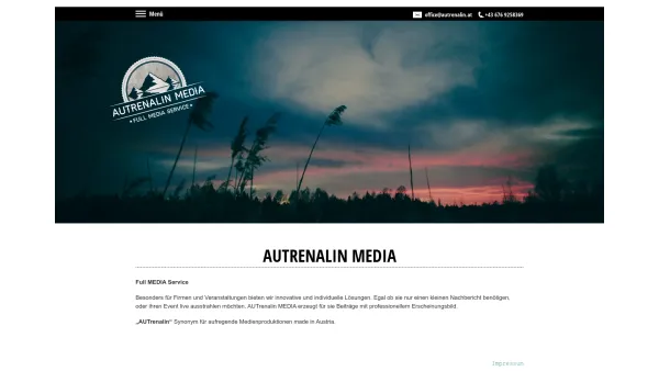 Website Screenshot: AUTrenalin MEDIA Videoproduktion - AUTrenalin MEDIA : Medien- und Videoproduktion Salzburg - Date: 2023-06-22 12:13:11