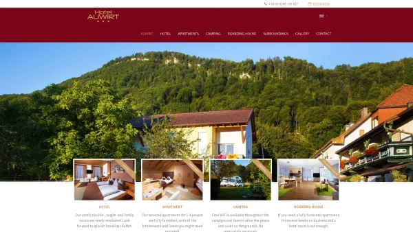 Website Screenshot: Hotel Gasthof Camping Auwirt - Hotel Apartment Camping Auwirt in Hallein in Salzburg - Hotel Auwirt EN - Date: 2023-06-22 12:13:11
