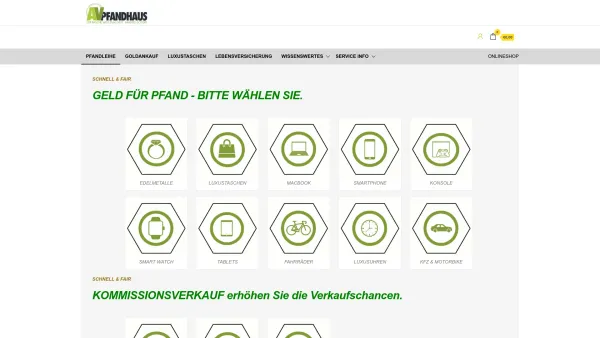 Website Screenshot: Audio Vision Telekommunikationsservice GmbH - Pfandleihe - AV Pfandhaus - Date: 2023-06-22 12:13:11
