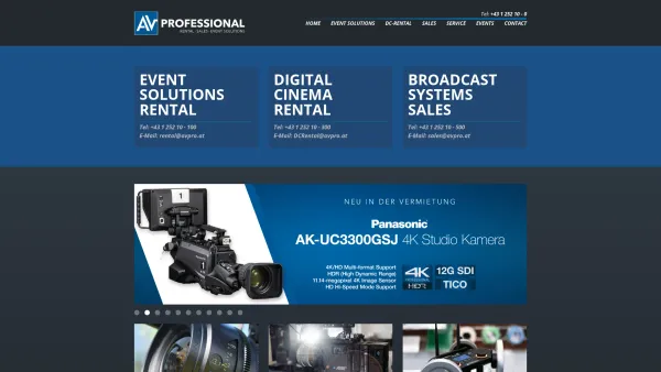 Website Screenshot: AV-Professional GmbH - Home :: AVPRO - Date: 2023-06-22 12:13:11