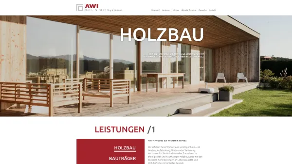 Website Screenshot: Holz u. Stahlbau Wimmer GmbH & Co.KG. - AWI - Date: 2023-06-14 10:38:55