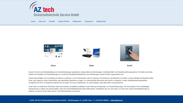 Website Screenshot: AZ-Tech Sicherheitstechnik Service GmbH - AZ-TECH GMBH – AZ-TECH GMBH - Date: 2023-06-22 15:05:15