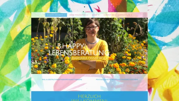 Website Screenshot: B.HAPPY! macht dein Leben bunter! - B.HAPPY! Barbara Ossberger Lebensberatung & Kunsttherapie - Date: 2023-06-14 10:38:55
