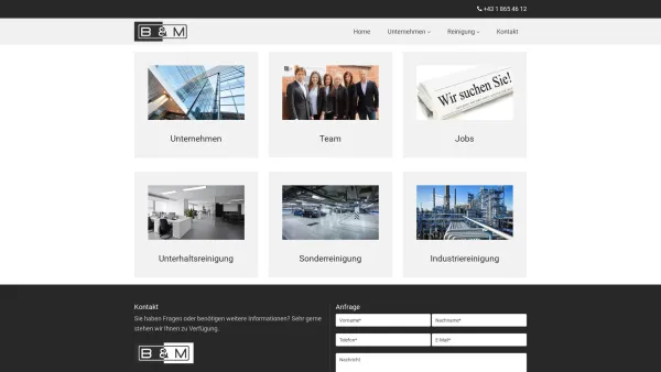 Website Screenshot: B & M Industrie und Gebäudereinigung GmbH - B & M Industrie- und Gebäudereinigung GmbH in 1230 Wien - Date: 2023-06-26 10:26:08