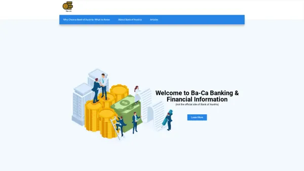 Website Screenshot: Bank Austria Creditanstalt - Ba-Ca - A website containing information about finance and banking - Date: 2023-06-22 15:07:48