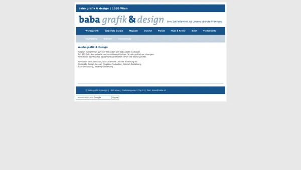 Website Screenshot: baba grafik & design - baba grafik & design: grafik-studio: grafik-design 1020 wien, kunst-grafik, info-grafik, werbe-grafik, druck-grafik - Date: 2023-06-22 15:07:48