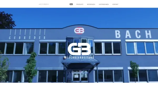 Website Screenshot: Gebrüder Bach GmbH - Kanten | Stanzen | Metalldecken | Bach Austria | Wien - Date: 2023-06-14 10:37:55