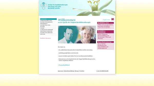 Website Screenshot: IMS Institut für Bach-Blütentherapie - Startseite » Institut für Bachblütentherapie Mechthild Scheffer - Date: 2023-06-22 15:07:48