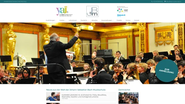 Website Screenshot: Johann Sebastian Bach Musikschule Wien - Johann Sebastian Bach Musikschule Wien - Date: 2023-06-22 15:07:48