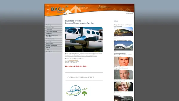 Website Screenshot: Privatflug Geschäftsflug Businessflug Frachtflug Cargoflug Private flight Executive aviation Aviation Executive flight Cargoflight - B.A.C.H. Flugbetrieb - Date: 2023-06-22 12:13:12