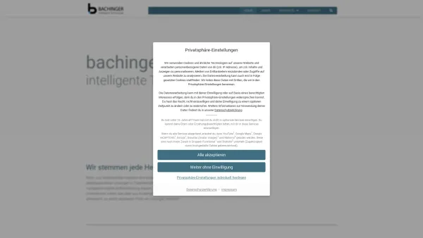 Website Screenshot: bachinger GmbH - bachinger GmbH | intelligente Technologie - Date: 2023-06-14 10:37:49