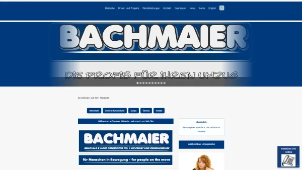 Website Screenshot: BACO Bachmaier Compact Umzug GmbH - Startseite - Date: 2023-06-22 12:13:12