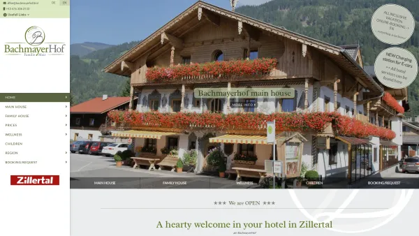 Website Screenshot: Hotel Bachmayerhof Uderns - ? Hotel ? Zillertal - Bachmayerhof Zillertal Tirol - Date: 2023-06-14 10:47:08