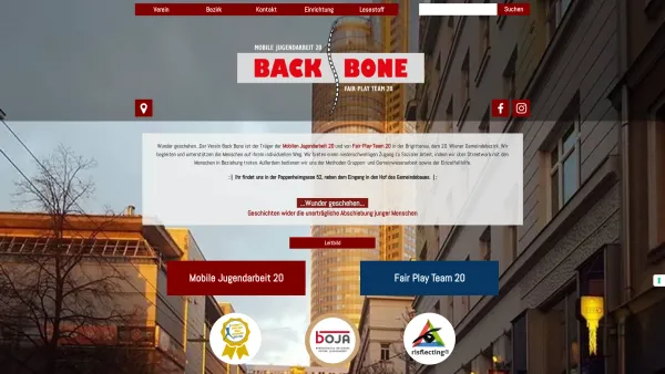 Website Screenshot: back bone 20 - Mobile Jugendarbeit 20 - Back Bone 20 - Date: 2023-06-22 12:13:12
