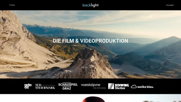 Website Screenshot: BACKLIGHT Videoproduktion Graz - BACKLIGHT | Film & Videoproduktion | Graz - Date: 2023-06-26 10:26:08