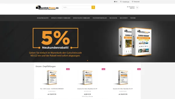 Website Screenshot: Backlink-Power.de - Backlink-Power - SEO Backlinks kaufen - Date: 2023-06-26 10:26:08
