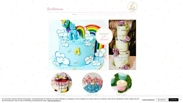 Website Screenshot: Backterium - Backterium | Motivtorten, Hochzeitstorten, Cake Pops & Cupcakes aus Wien - Date: 2023-06-22 12:13:12