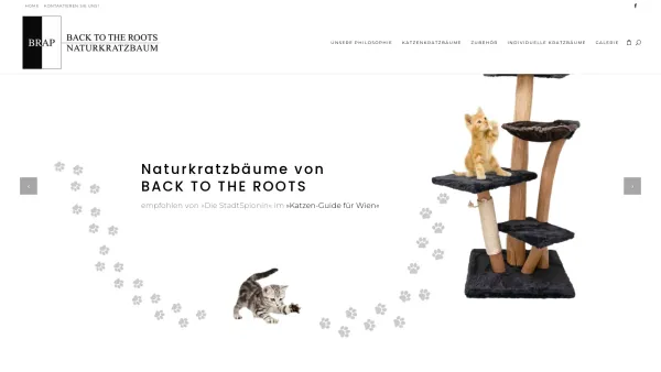 Website Screenshot: BACK TO THE ROOTS Peherstorfer Adibi Sprachwahl - BACK TO THE ROOTS – Naturkratzbäume - Date: 2023-06-15 16:02:34