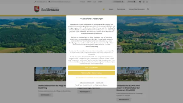 Website Screenshot: Gemeindeamt Markt der Marktgemeinde Bad Kreuzen - Willkommen in Bad Kreuzen - Herzlich Willkommen in Bad Kreuzen! - Date: 2023-06-22 12:13:12
