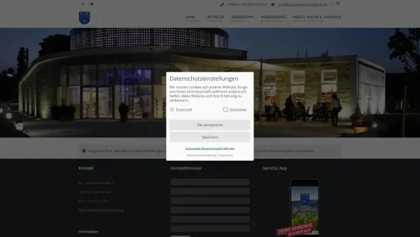 Website Screenshot: Kurkommission u Contenido - Bad Sauerbrunn - GEM2GO WEB - Zentrum - Date: 2023-06-14 10:38:55