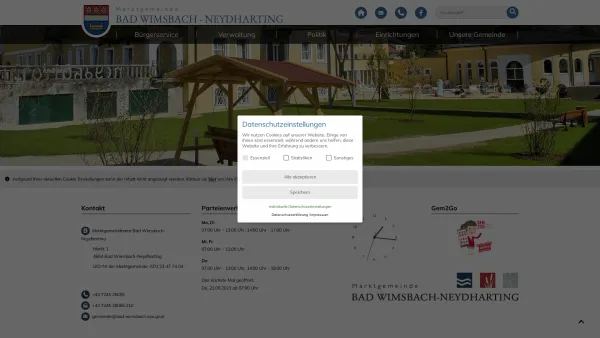 Website Screenshot: Marktgemeindeamt Bad Wimsbach-Neydharting - Bad Wimsbach-Neydharting - GEM2GO WEB - Startseite - Date: 2023-06-22 12:13:12